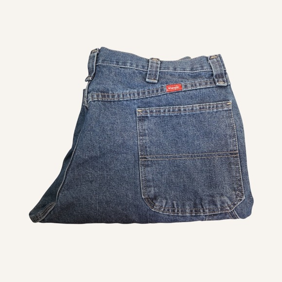 Wrangler Mens Carpenter Jeans Dark Wash Denim Utility Pants 38x30 94LSWDV - Picture 7 of 8